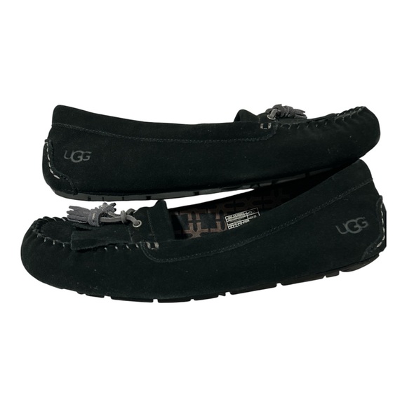 UGG Women's Black Suede Moccasins - Picture 2 of 4
